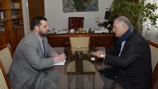 Ministrul Dan Stoenescu s-a întâlnit cu şeful SRR, Ovidiu Miculescu