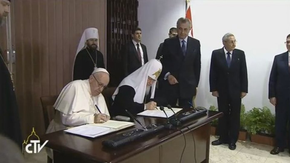 Declaraţia de la Havana a papei Francisc şi patriarhului Chiril al Moscove