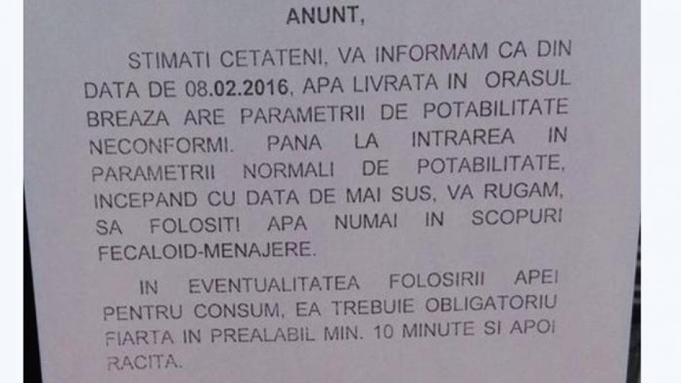 Apă adusă cu cisternele în localitatea Breaza