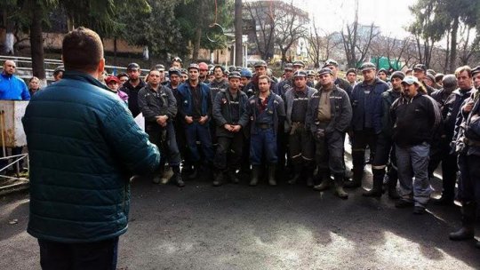 Protestul de la mina Lonea din Valea Jiului continuă