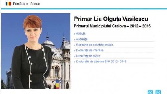 Primarul Craiovei, Lia Olguţa Vasilescu, reţinut de procurorii anticorupţie