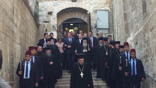 Preşedintele Klaus Iohannis a vizitat Sfântul Mormânt din Ierusalim