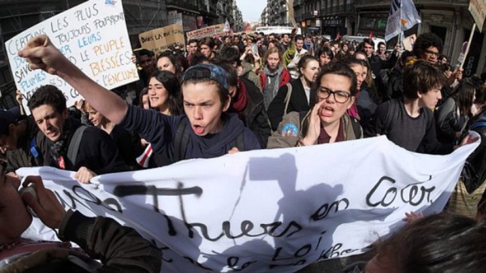 Grevă şi proteste în Franţa, împotriva reformei Codului Muncii