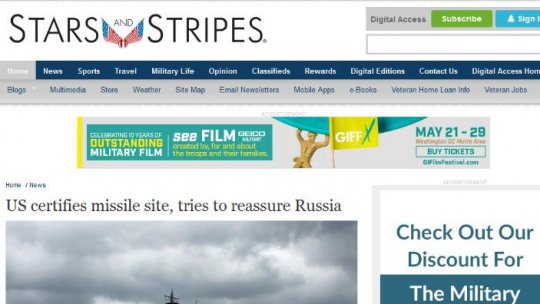 Presa internaţională despre inaugurarea scutului antirachetă de la Deveselu