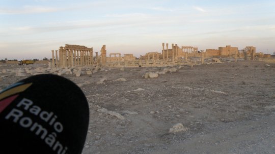 Un grup de jurnalişti, invitaţi de Ministerul rus al Apărării, la Palmyra
