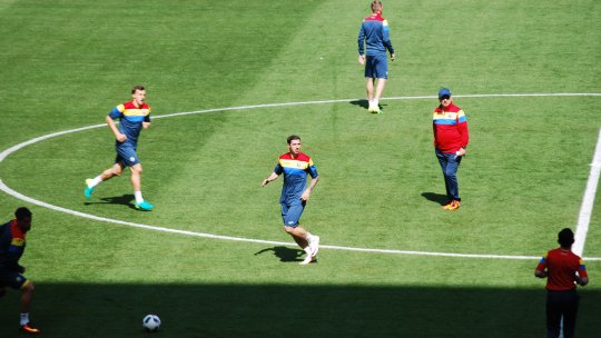 Antrenamentul oficial al naționalei de fotbal a României