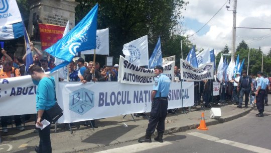Blocul Naţional Sindical continuă seria protestelor la Cotroceni