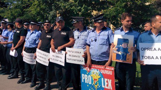 Protest al polițiștilor membri ai sindicatului Pro Lex