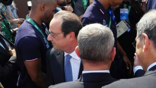 François Hollande în satul olimpic de la Rio 2016