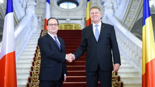 Președintele Franței, Francois Hollande, primit la Palatul Cotroceni