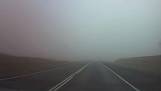 Trafic îngreunat pe A2 din cauza ceţii
