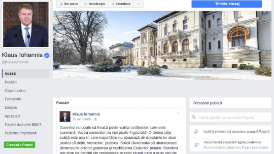 Preşedintele Iohannis solicită abandonarea demersurilor privind grațierea