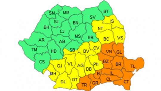 Meteorologii anunţă cod portocaliu de viscol în sud-estul ţării