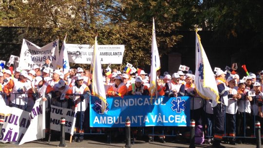 Proteste ale sindicaliştilor de la Ambulanţă