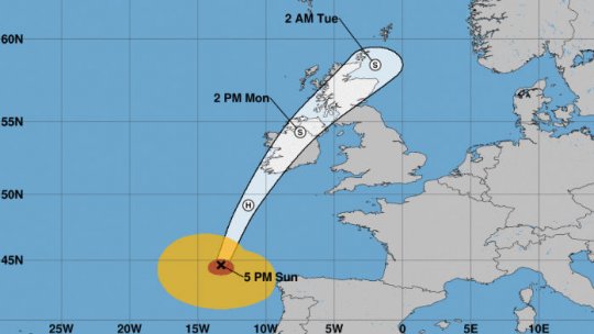 Uraganul Ophelia va lovi Irlanda și Marea Britanie
