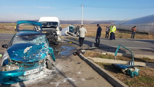 Accident rutier pe Drumul Naţional 56 A în judeţul Mehedinţi