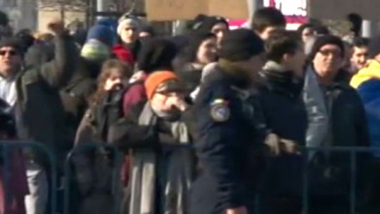 Protest reluat în Piața Victoriei din București