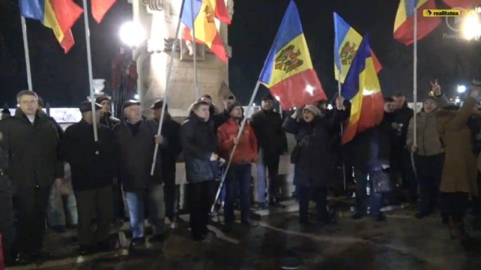 Chişinău: Miting de solidaritate cu protestele din România
