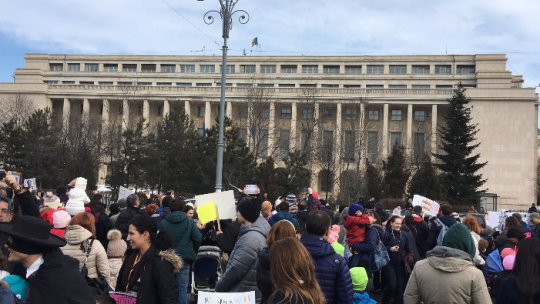 FOTO: Miting pașnic în Piața Victoriei