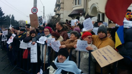 Miting la Palatul Cotroceni