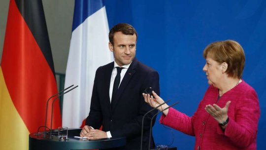 Emmanuel Macron s-a întâlnit la Berlin cu Angela Merkel