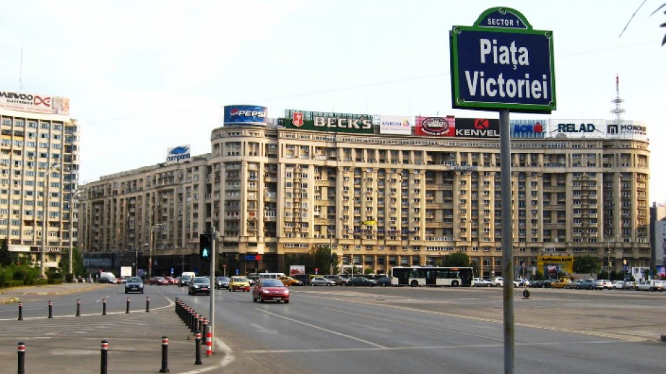 Circulaţia oprită în Piaţa Victoriei din Bucureşti