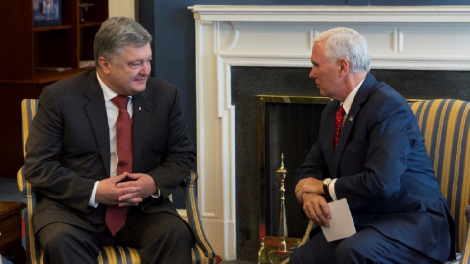 Preşedintele Ucrainei Petro Poroşenko a fost primit de Donald Trump