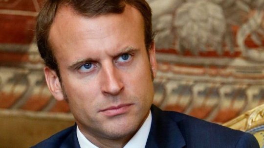 President of France, Emmanuel Macron, in Bucharest on August 24