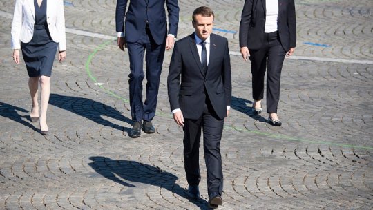 Preşedintele Franţei, Emmanuel Macron, întâmpinat la Palatul Cotroceni