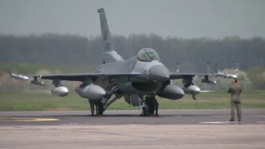 F-16 fighter jets of the Romanian Air Force - maintenance in Romania