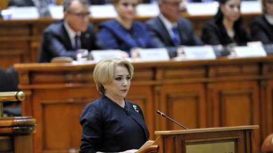 Premierul desemnat, Viorica Dăncilă, şi-a prezentat programul de guvernare
