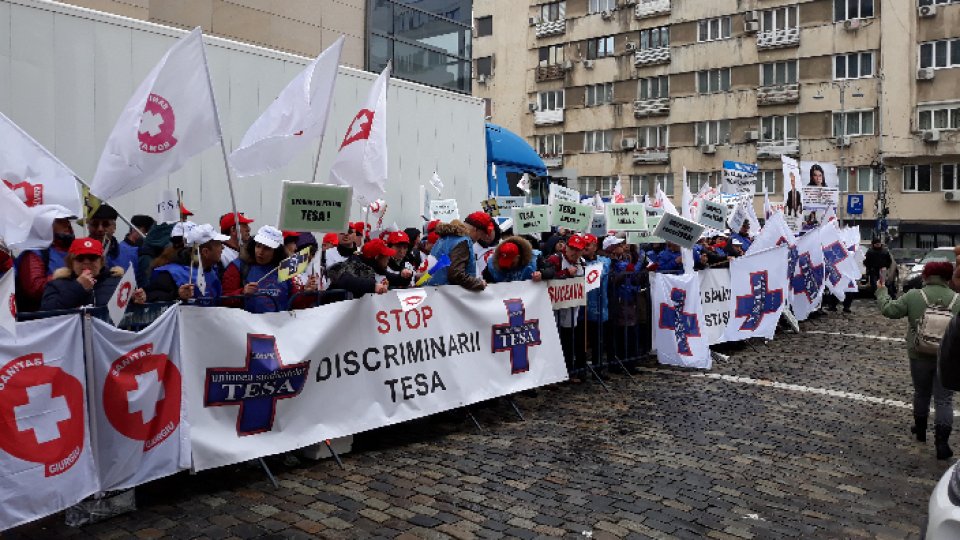 Protest la Ministerul Sănătăţii