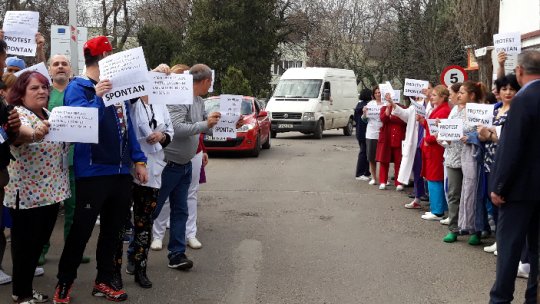 Protest la Institutul "Marius Nasta" din capitală