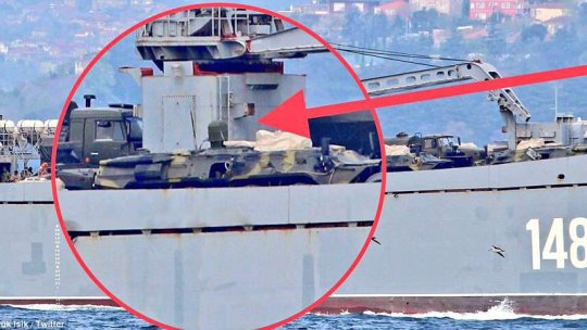 Întăriri ruseşti pentru Siria: 2 nave cu blindate au trecut prin Bosfor