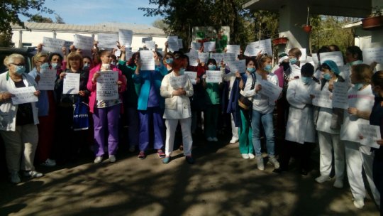 Protest la spitalul TBC din Galaţi