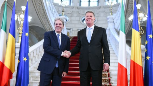 Italian PM welcomed by Romanian President 