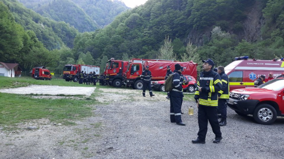 VIDEO: Incendiul de lângă Cetatea Poenari, sub control