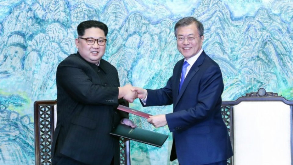 Kim Jong-un şi Moon Jae-in au semnat o declaraţie comună