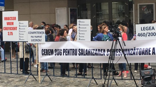 Protest în fața Ministerului Sănătății
