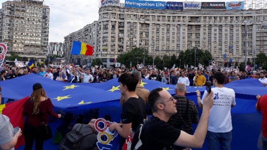 Protest în Piața Victoriei din Capitală