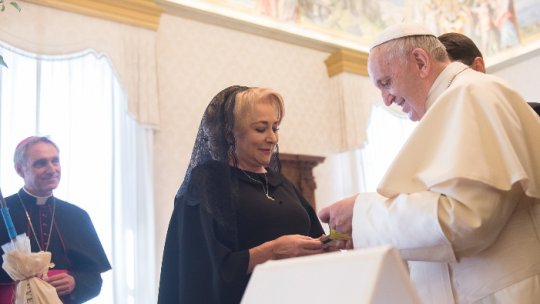 Viorica Dăncilă în vizită la Sfântul Scaun