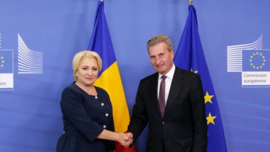 Întâlnire a premierului V. Dăncilă cu comisarul european Günther Oettinger