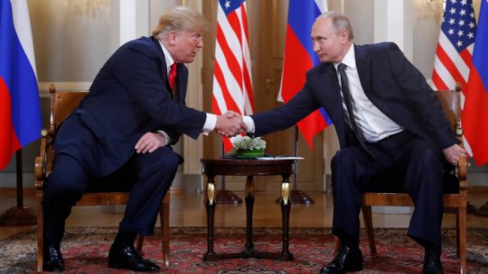 Conferinţa de presă comună a preşedinţilor Vladimir Putin şi Donald Trump