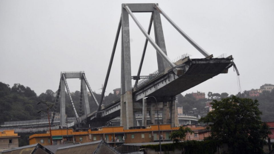 Pod prăbușit în Genova: Bilanţul provizoriu revizuit la 38 de morţi 