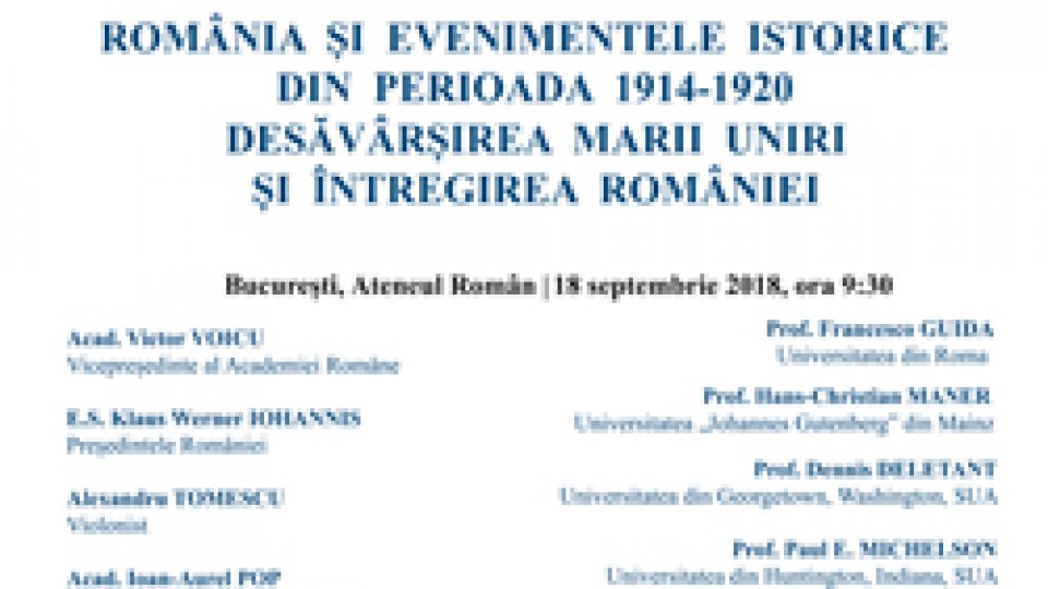 România şi evenimentele istorice din perioada 1914 - 1920