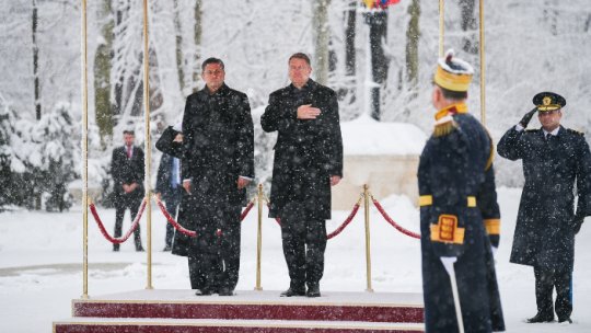 Preşedintele Iohannis l-a primit cu onoruri militare pe preşedintele sloven