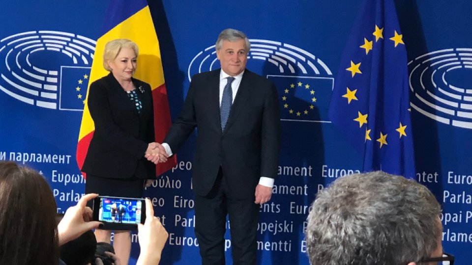 Romanian PM and EP President Joint Press Conference in Strasbourg