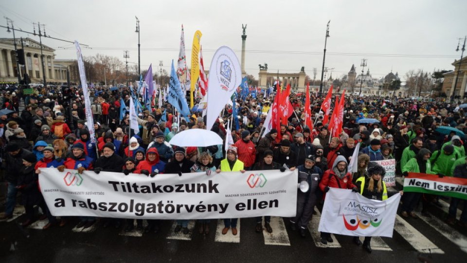 Sindicatele din Ungaria au anunţat noi manifestaţii de protest