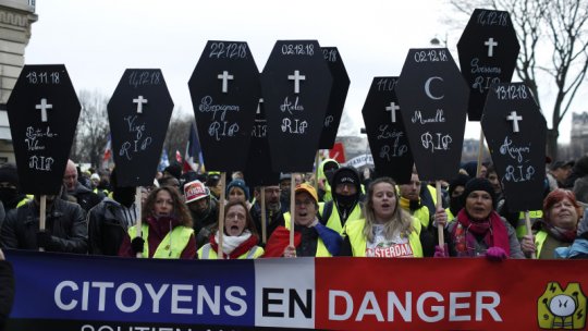 Un nou protest al "vestelor galbene" la Paris