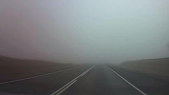 Ceaţă densă pe Autostrada A1 Bucureşti - Piteşti